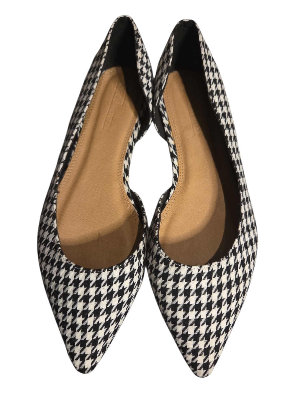 ASOS Houndstooth Pointed Toe Women’s Flats - Black & White